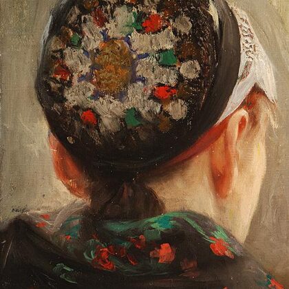 Štúdia hlavy ženy v čepci 1903