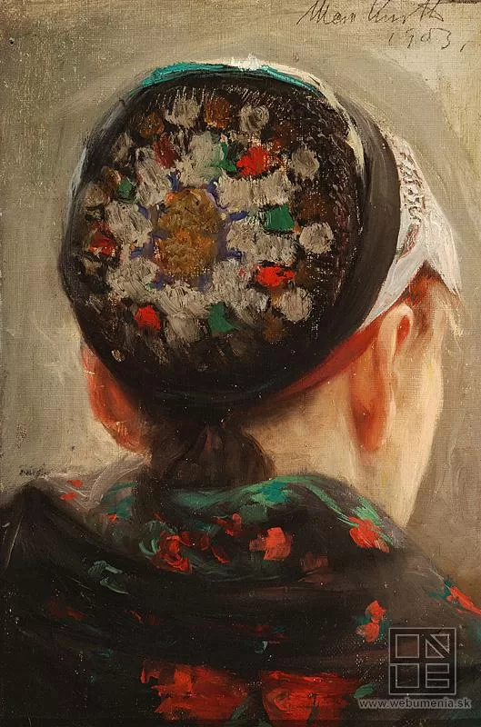 Štúdia hlavy ženy v čepci 1903